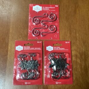Christmas Decor Bundle: 3 Packs Ornament hooks/Ornaments
